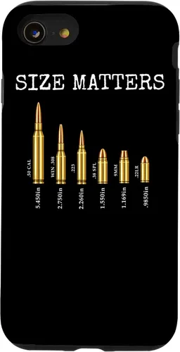 Vista 18 de Ammo & Gun Lover Shirt, Size Matters, Bullets & Caliber Case for iPhone 17