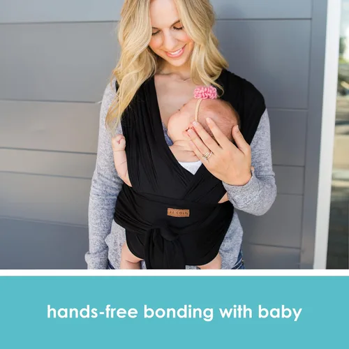 Vista 3 de JJ Cole Agility Flex Cargador de bebé elástico – Portabebés de recién nacido a niño pequeño – Talla única para la mayoría de los padres – Mujeres