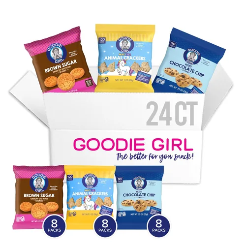 Vista 11 de Goodie Girl - Mini galletas de azúcar morena, galletas sin gluten para niños, paquetes de 100 calorías, sin maní, envueltas individualmente