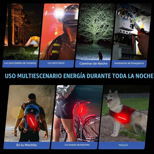 Vista 6 de 2026 Upgrade 6800Lumen Bike Light for Night Riding,6 LED,5+5 Modes Negro-1