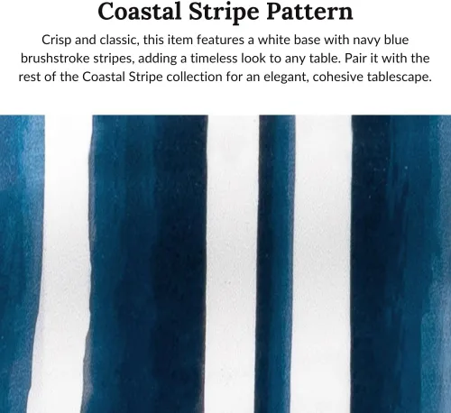 Vista 5 de Prepara Coastal Stripe Taco Prep Bowl, azul/blanco