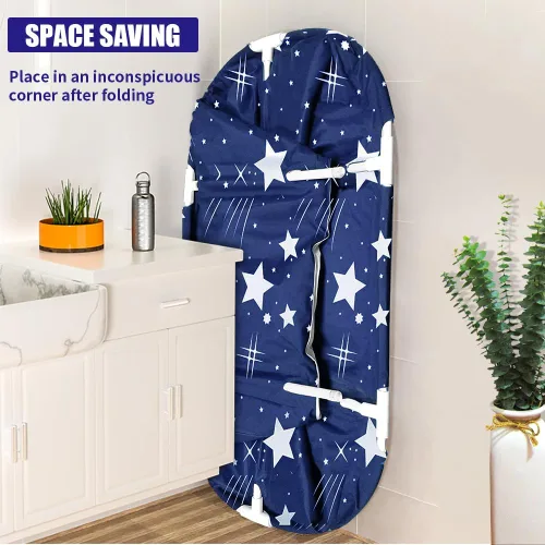 Vista 4 de BESTHLS Bañera Portátil para Adultos, Bañera Plegable Portátil para Baño de Remojo, Tina de Baño Ecológica para Cabina de Ducha (Azul Cielo Grande)