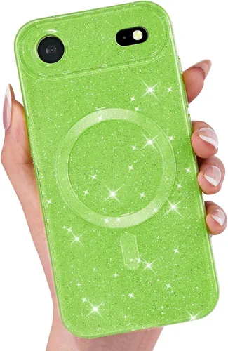 Vista 80 de LoeoeL Funda para iPhone 12 con Purpurina Compatible con Magsafe, Femenina Linda Brillante Magnética Mag Safe Bonita Funda para Teléfono