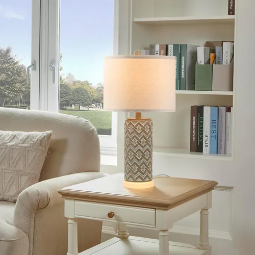 Vista 4 de Kyrid Juego de 2 lámparas de mesa de granja con luz nocturna, lámparas rústicas para sala de estar y dormitorio (bombillas incluidas)