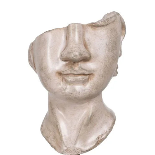 Vista 4 de Figura Decorativa Beige Rostro 12,5 x 13,5 x 27,5 cm