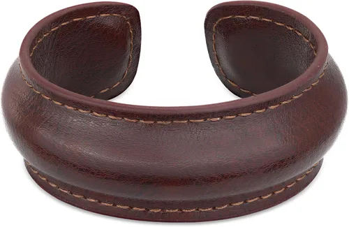 Vista 10 de EVEYE Pulsera de cuero marrón vintage 2026, brazalete abierto de cuero ancho, joyería retro