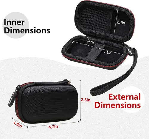 Vista 2 de LTGEM - Funda compatible con grabadora de voz digital activada por voz (interior: 4.1 x 2.1 x 0.7 pulgadas), color negro