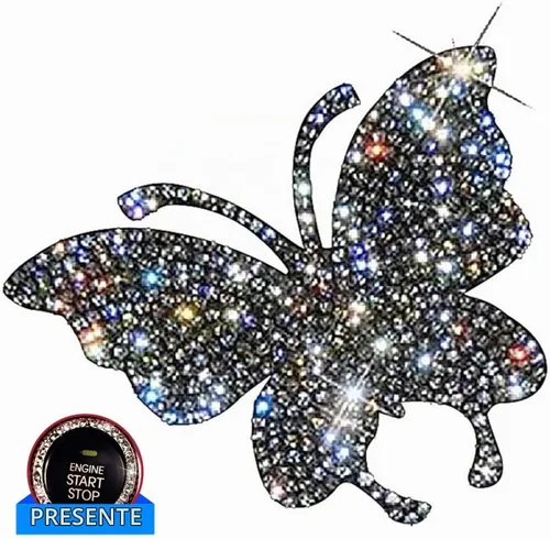 Vista 7 de Calcomanías de Cristal para Coche Decoran Coches Brillantes Bling Bling Emblema de Auto Calcomanía Decoración Accesorios Interiores (Mariposa)