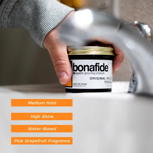 Vista 2 de Bona Fide Pomade, Soporte original, 4 oz.