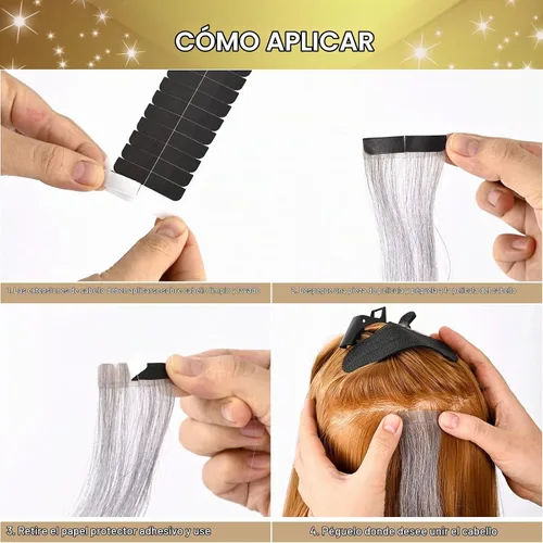 Vista 6 de EHDIS Kit de herramientas de extensiones de cabello, alicates de sellado de cabello, herramientas de extensión de cabello de superficie plana