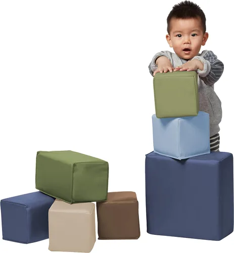 Vista 10 de ECR4Kids SoftZone - Juego de bloques de construcción para niños pequeños, 7 Espuma suave, cubierta de poliuretano, espuma certificada GREENGUARD