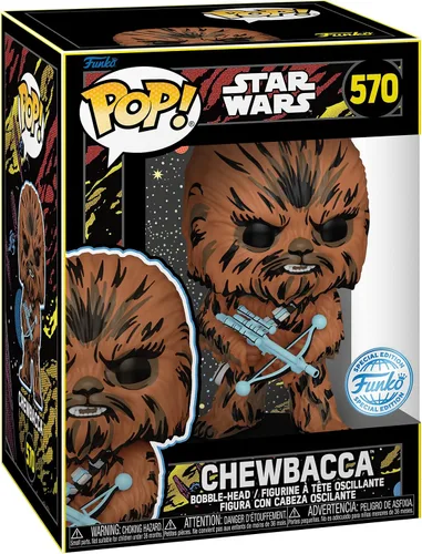 Vista 2 de Funko Star Wars: Retro Series - Chewbacca, edición especial exclusivo de vinilo Bobblehead #570