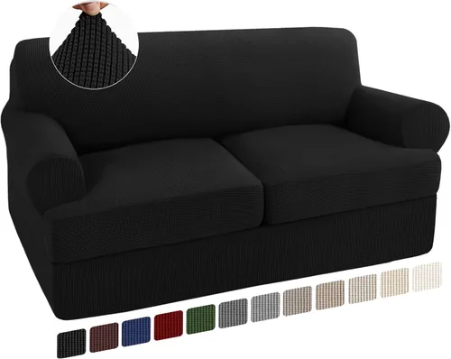 Vista 17 de Turquoize Funda para sillón con cojín en forma de T para sala de estar, funda elástica para sofá, funda suave para sillón, fundas de muebles