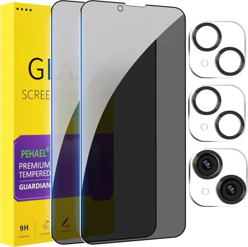 Vista 10 de PEHAEL Paquete de 2 protectores de pantalla de privacidad para iPhone 11 Pro Max/iPhone Xs Max, película de vidrio templado antiespía, dureza 9H