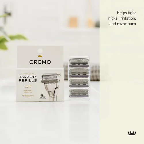 Vista 2 de Cremo Recambios de maquinilla de afeitar para hombres, asombrosamente superiores para hombres, compatibles con maquinillas de afeitar Cremo Razors