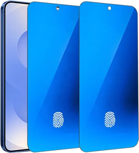 Vista 11 de Paquete de 2 vidrios templados de privacidad anti-azul para Samsung Galaxy S23 / Galaxy S22 Espejo Protector de pantalla anti-espía Película