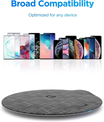 Vista 3 de Encased Cargador inalámbrico de carga rápida para LG G7 ThinQ, LG G8 ThinQ, carga rápida Qi Pad con cable de alimentación de carga