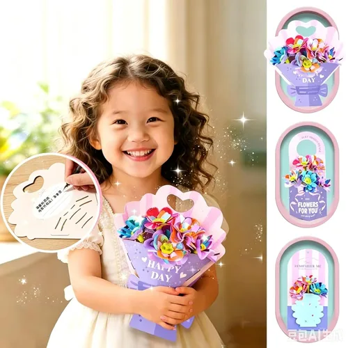 Vista 5 de Kit de fabricación de flores de arcilla y tela 2 en 1 de unicornio