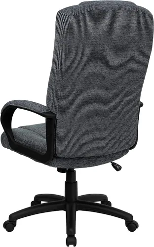 Vista 7 de Flash Furniture Rochelle Silla de oficina giratoria ejecutiva de tela gris con brazos