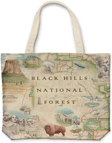 Vista 48 de Xplorer Maps Bolsa de lona con asas, bolsa de compras de comestibles de tela, bolsa reutilizable y ecológica, 100% algodón, lavable