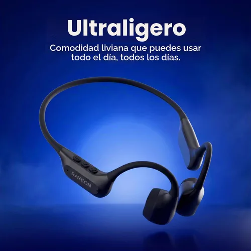 Vista 4 de Raycon Auriculares de conducción ósea todos los días, 2ª generación, color Negro