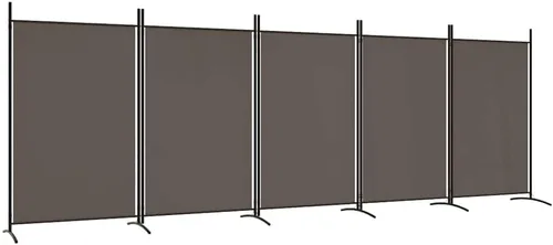 Vista 12 de 6 Panel Folding Room Divider Privacy Screen 204.7x70.9 Black