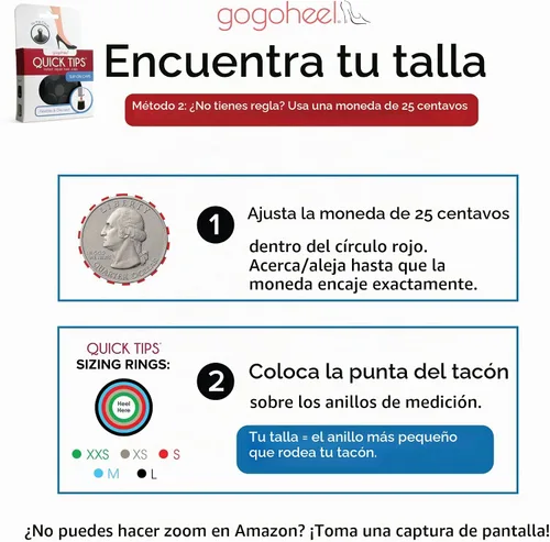 Vista 6 de Protector de tacón alto QUICK TIPS, tapones para reparación de tacos altos (2 pares)