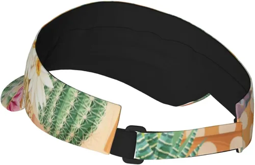 Vista 2 de Sombreros deportivos con visera solar para mujeres y hombres, ajustable, gorra de béisbol Summe para golf, tenis, correr, alto detalle, suculenta
