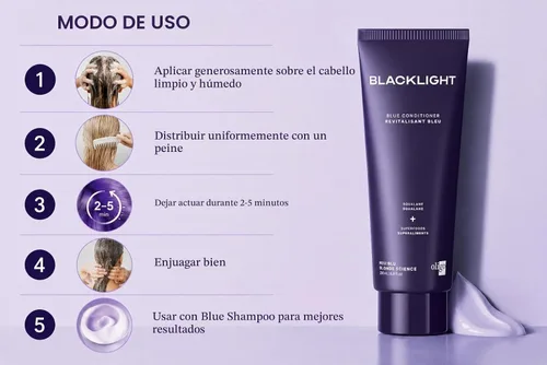 Vista 6 de Oligo Professionnel - Acondicionador azul - Rubio negro Science NEU BLU - Elimina el cobrizo - Hidrata y suaviza para una textura sedosa - Mejora