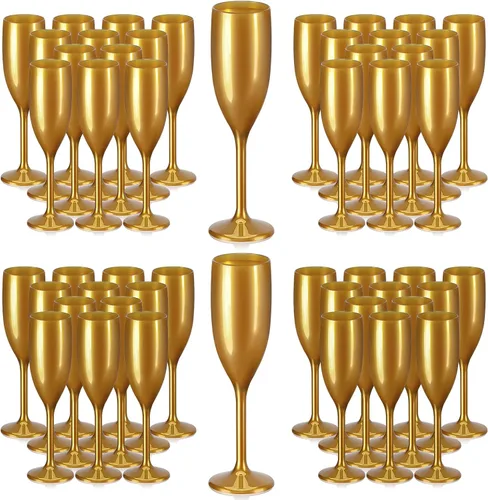 Vista 13 de XUWAIDSGN Copas de champán acrílicas, copas para brindar, vasos irrompibles para bar de mimosa, copas de vino reutilizables, copas de champán