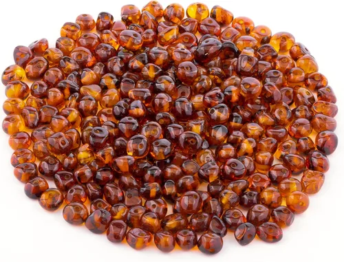Vista 13 de Cuentas de ámbar estilo barroco, pulido y crudo, piedra báltica 100% natural, 0.197-0.236 in, suelta con agujeros perforados, varios colores - Amber