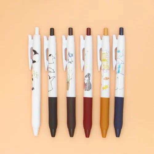 Vista 5 de Jisomin Bonitos bolígrafos de gel retráctiles, bolígrafos de gel kawaii, 0.0217 pulgadas, punta redonda, perfectos para suministros escolares
