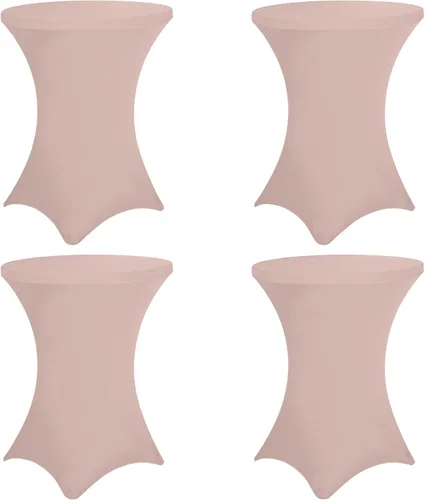 Vista 16 de Paquete de 4 manteles de elastano para mesa de cóctel de 32 x 43 pulgadas, manteles cuadrados elásticos de esquinas cuadradas, mantel redondo