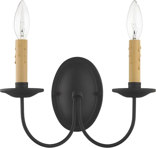 Vista 4 de Livex Lighting 4452-04 Heritage 2 Aplique de pared negro claro