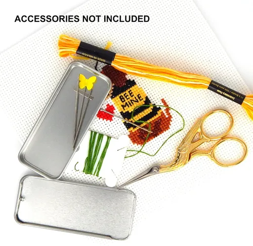 Vista 4 de Estuche magnético para agujas de coser excelentes agujas de costura Faux Vintage Pasador de costura compacto y estuche para agujas, gran regalo