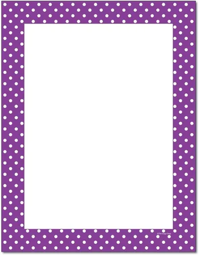 Vista 7 de Papel para impresora láser y de inyección de tinta con membrete de lunares (25 hojas, negro sobre blanco)