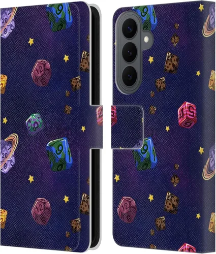 Vista 241 de Head Case Designs Officially Licensed Carla Morrow Colorful Space Dice Patterns Leather Wallet Case Compatible with Samsung Galaxy A07 4G