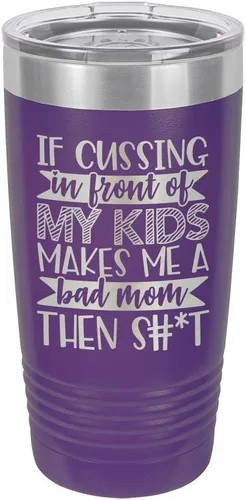 Vista 13 de Taza de viaje con pajita grabada a láser con citas divertidas de OnlyGifts.com