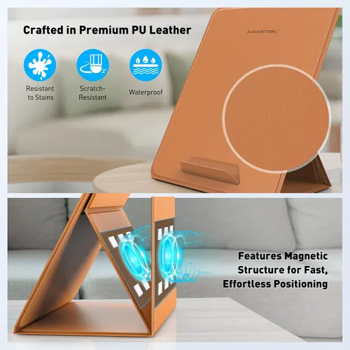 Vista 7 de AboveTEK Soporte plegable portátil 2 en 1 para iPad y portátil para escritorio, soporte de viaje ajustable para MacBook Air de 14 y 17 pulgadas