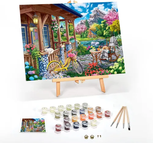Vista 44 de Ledgebay Kit de Pintura por Números DIY para Adultos, Lienzo Enmarcado para Principiantes a Avanzados, Kit de Pintura por Números, los Kits Incluyen