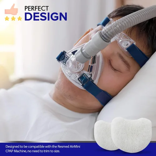 Vista 7 de Mars Wellness Kit de filtro CPAP, paquete de 20 unidades, compatible con la máquina CPAP AirMini Resmed, fabricado en los Estados Unidos, filtro