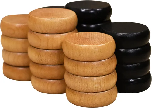 Vista 5 de The Deluxe (Walnut Rail) - Juego de mesa tradicional de crokinole octágono