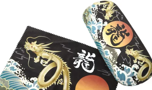 Vista 2 de Terra Distribution Funda rígida para lentes diseñada en Japón Estuche rígido para lentes con paño de microfibra