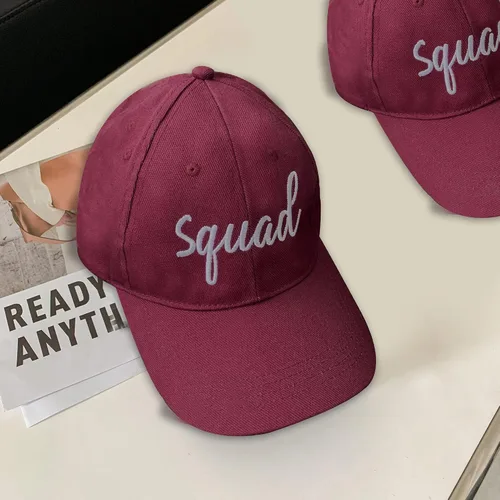 Vista 6 de PartyGifts&beyond Sombrero de béisbol de dama de honor, paquete de 6 sombreros de despedida de soltera, sombrero de escuadrón de novia para regalo