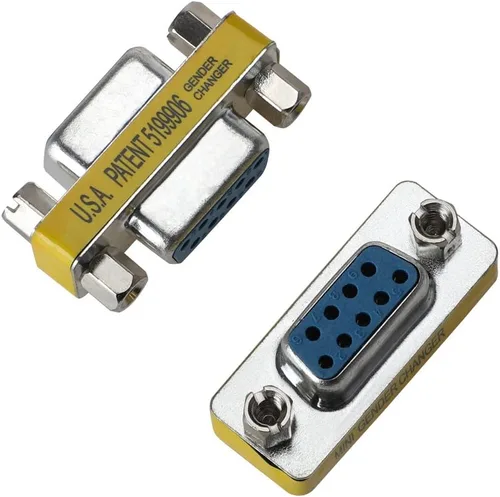 Vista 3 de WOVTE DB9 hembra a hembra Mini cambiador de género adaptador adaptador conector paquete de 2 (VGA/SVGA 9/9)