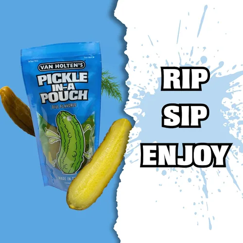 Vista 3 de Van Holten's Pickles - Eneldo Jumbo Pickle-In-A-Pouch - Paquete de 6 Eneldo clásico en una bolsa resellable, aperitivo estable, sin gluten, sin