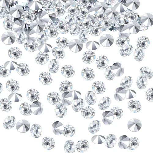 Vista 9 de 10000 cristales transparentes de mesa de boda para centro de mesa Confetti, diamantes de imitación acrílicos, diamantes de imitación
