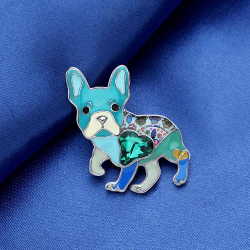 Vista 4 de NEWEI Broche de perro esmaltado lindo para mujeres niñas sombrero chaqueta decoración