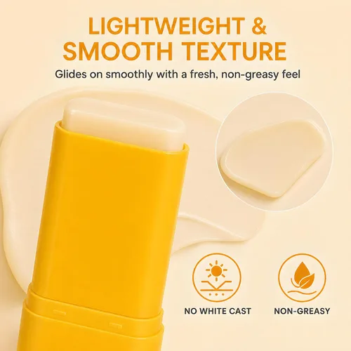 Vista 10 de Protector solar SPF 50+ en barra para cara y cuerpo, tamaño de viaje Protección solar Protector solar ligero y no graso con fácil aplicación