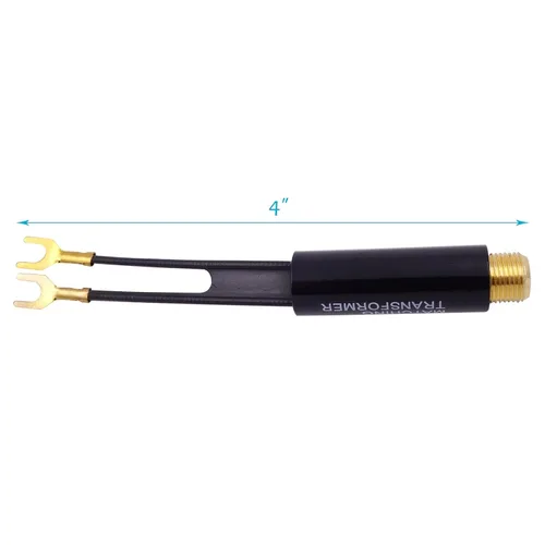Vista 3 de Transformador a juego, paquete de 3 unidades, chapado en oro, adaptador de 75 ohmios a 300 ohmios, convertidor de transformador balun UHF / VHF / FM